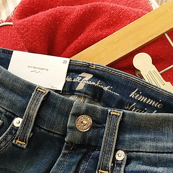 7FAM Jeans Kimmie straight 23 Mexico blue nwt - Picture 5 of 8